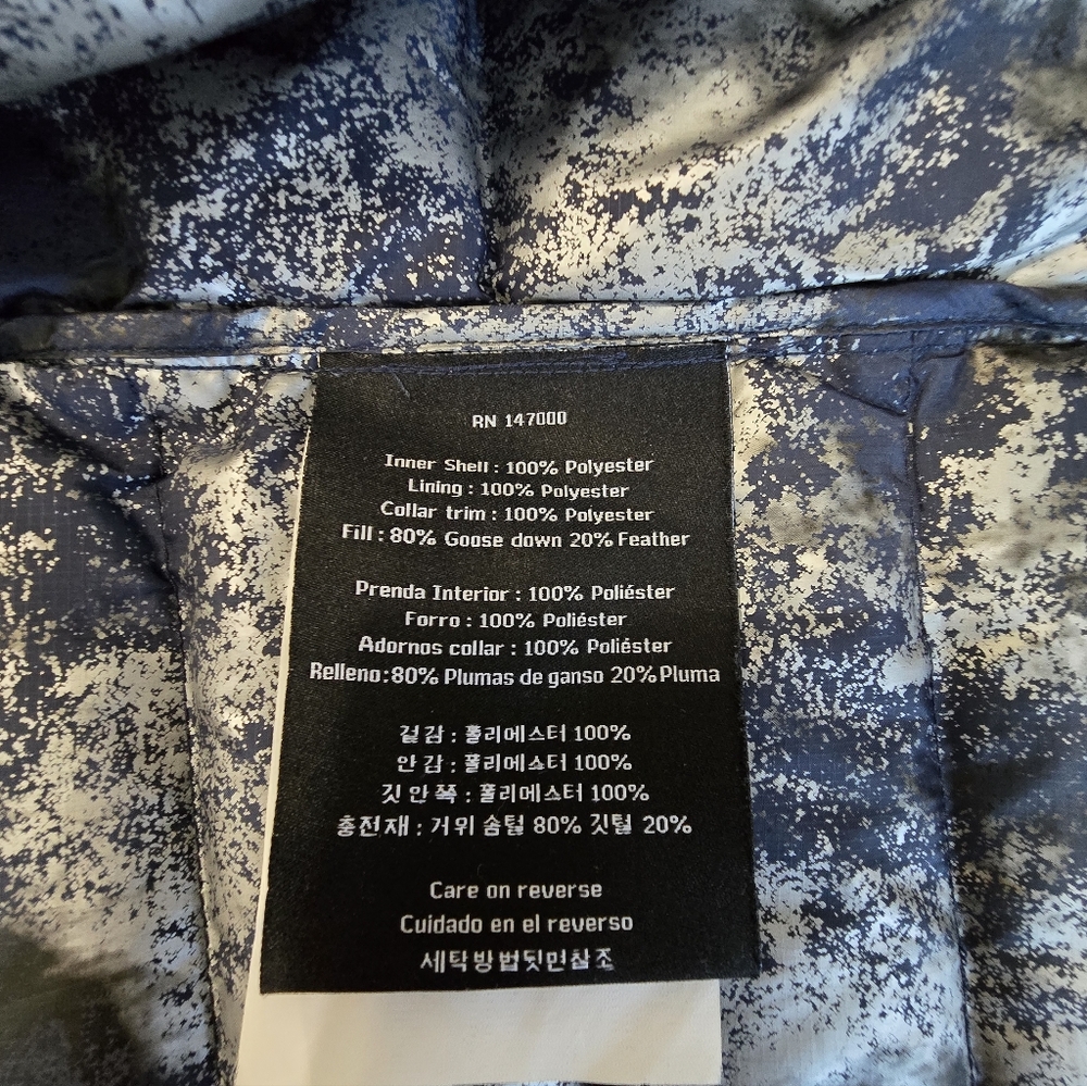 OROBOS Women's Down Puffer Vest Navy Silver Black Small Outdoor - Picture 9 of 12